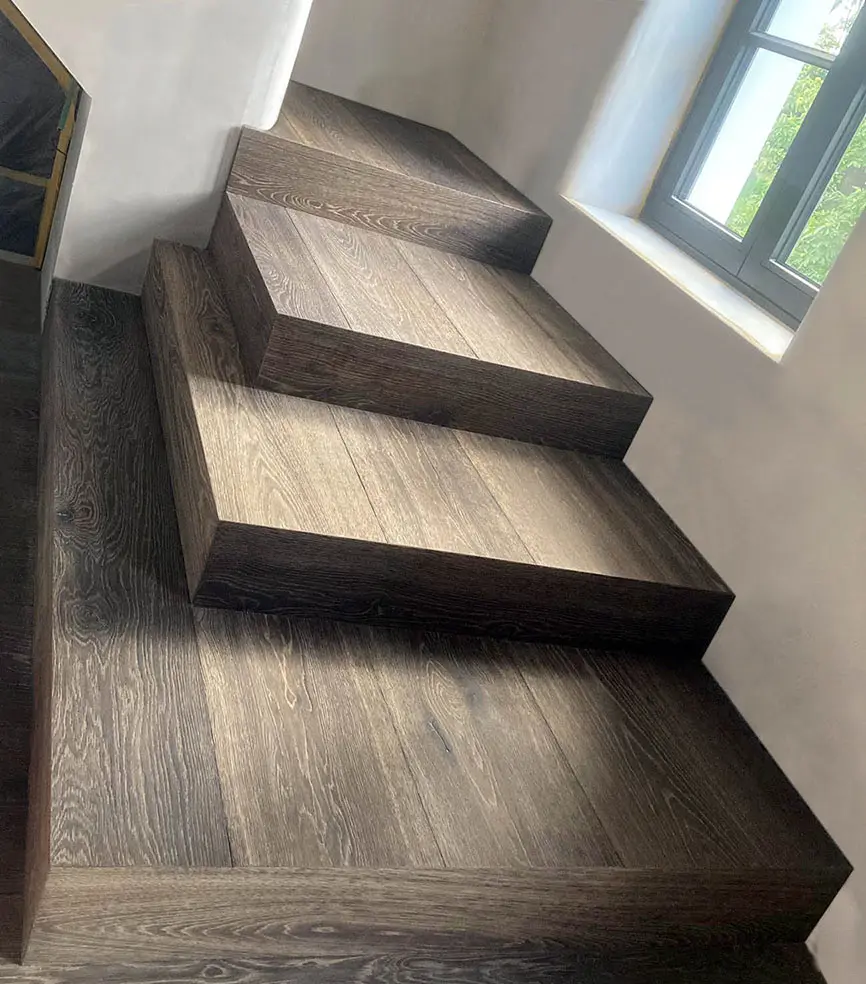 Palier en chêne ceres, détail