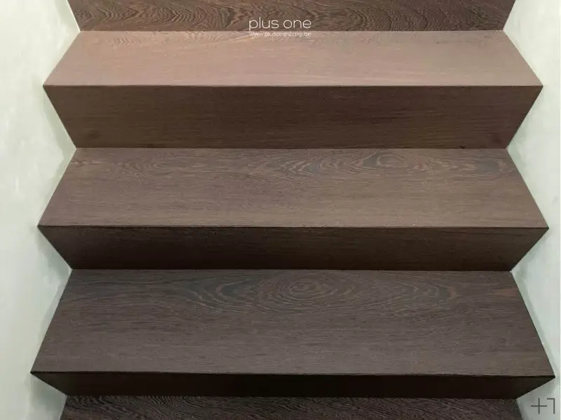 Escalier droit en Z en wenge