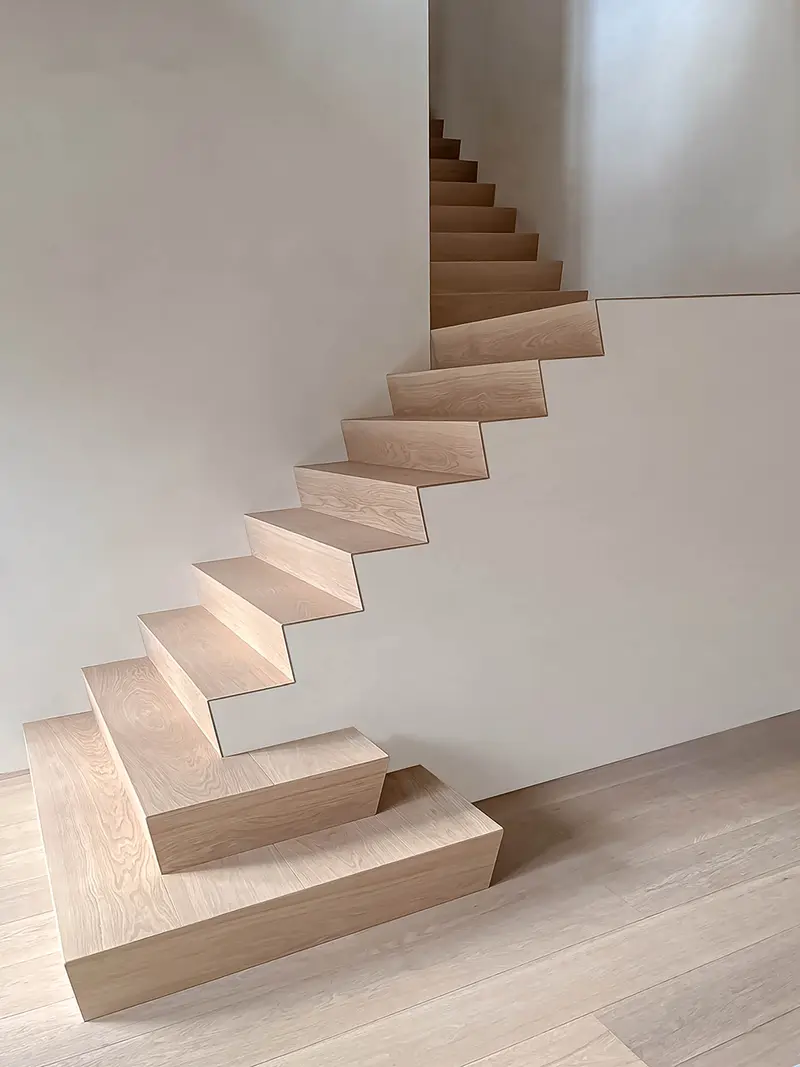 Escalier en Z, habillage